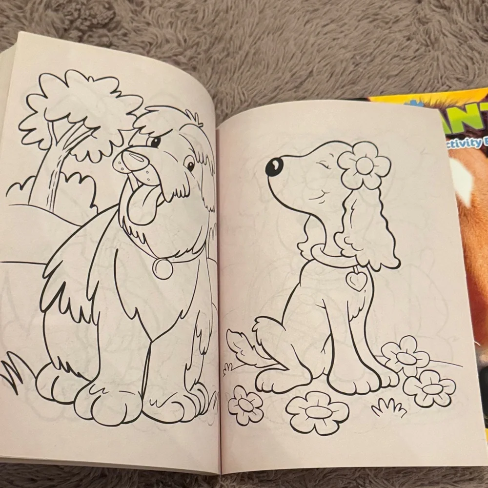 Set of 3 Giant Coloring & Activity Book Set - Pony Horse, Kitten, Puppies